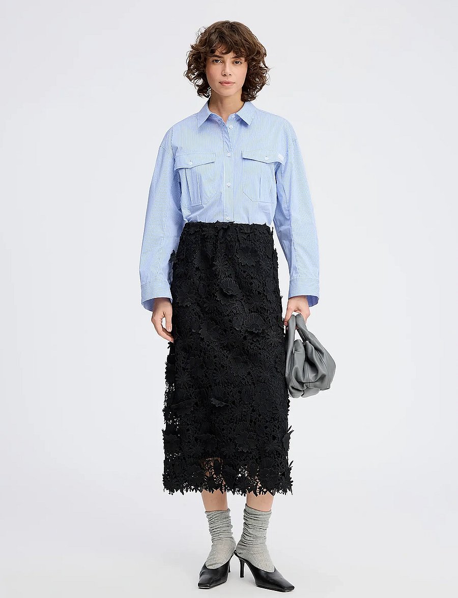 Munthe - POMI - midi-röcke - black - 0