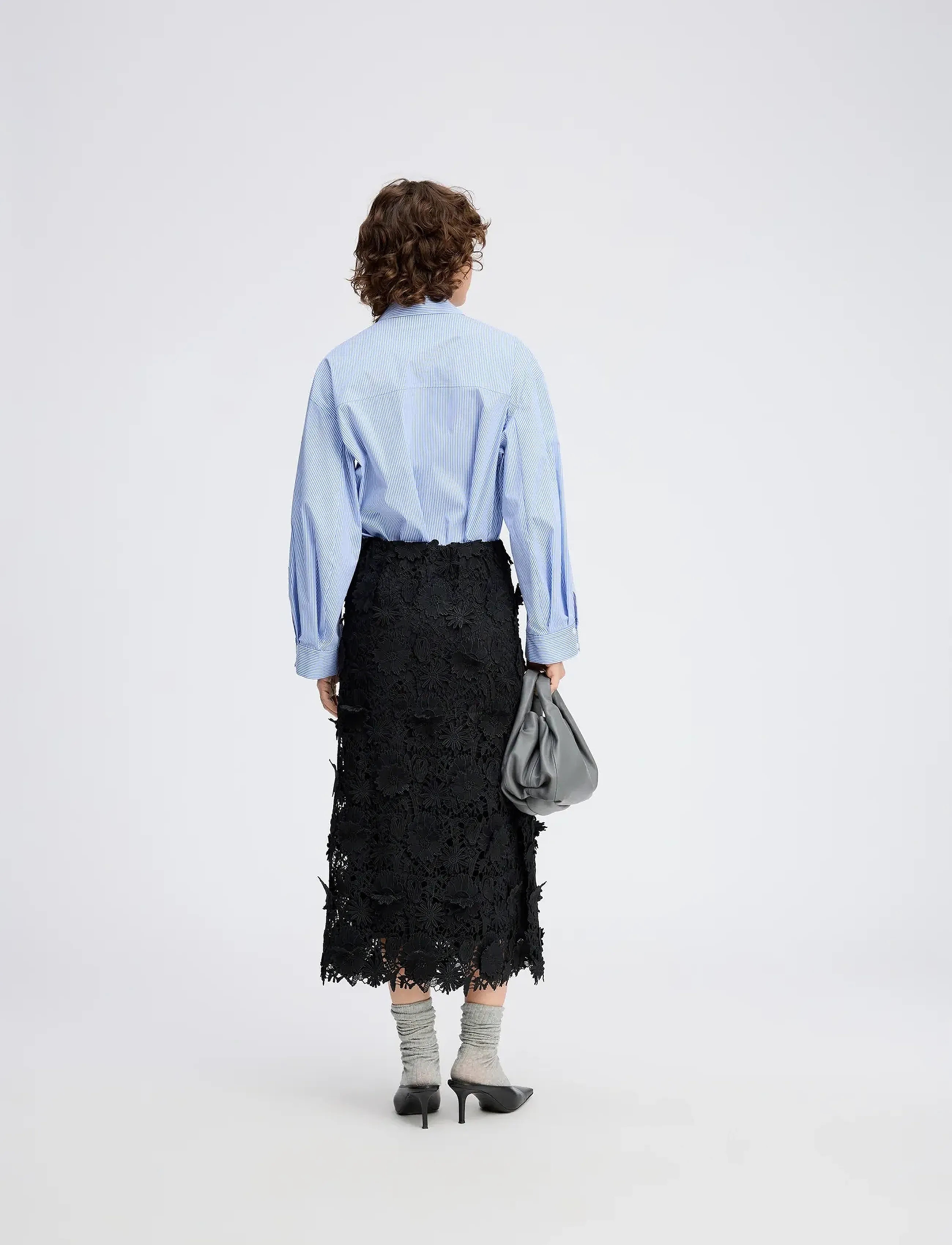 Munthe - POMI - midi-röcke - black - 2