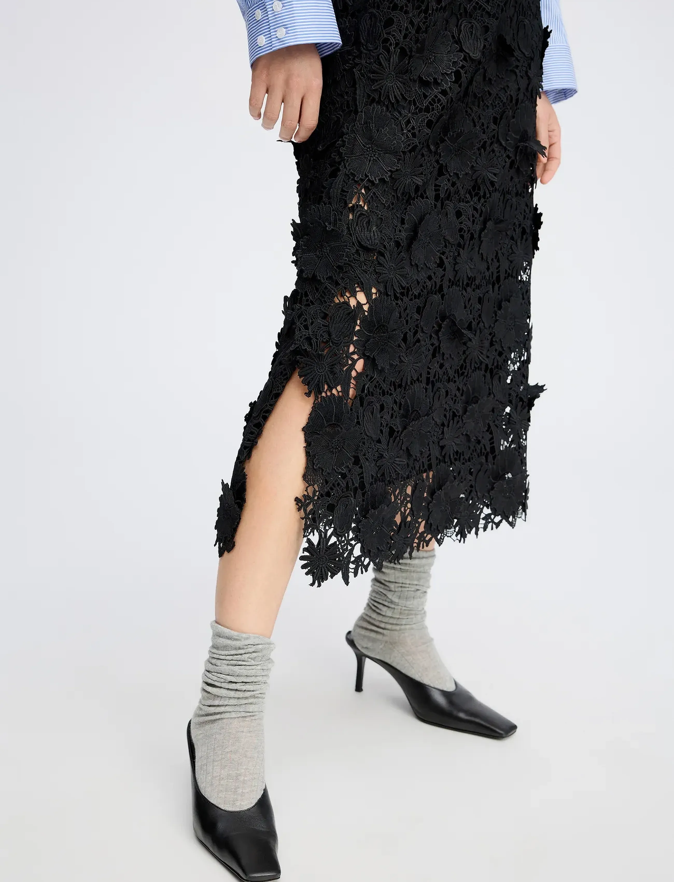 Munthe - POMI - midi-röcke - black - 3