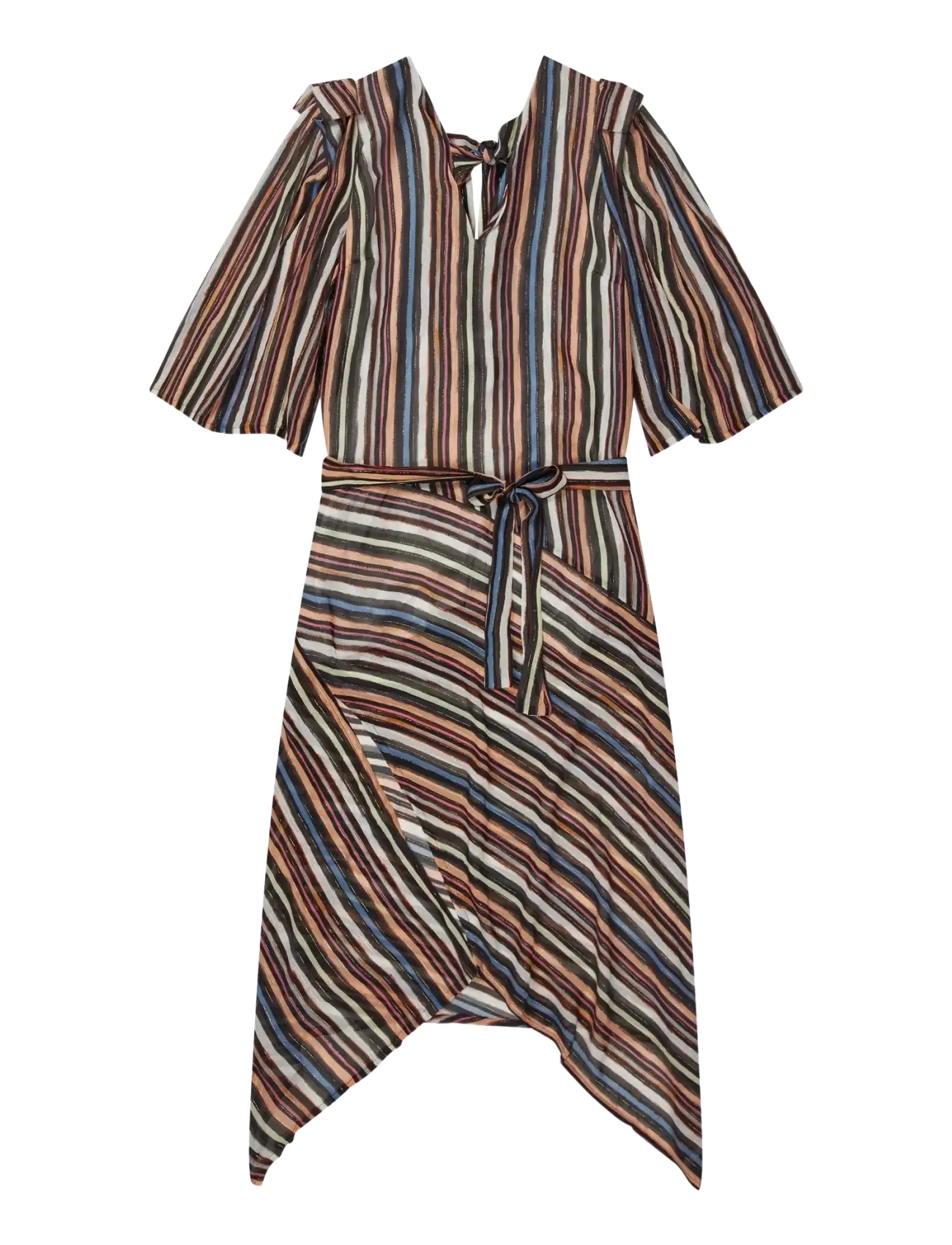 Munthe RIFFY - Midiklänningar - STRIPE BLACK / multi