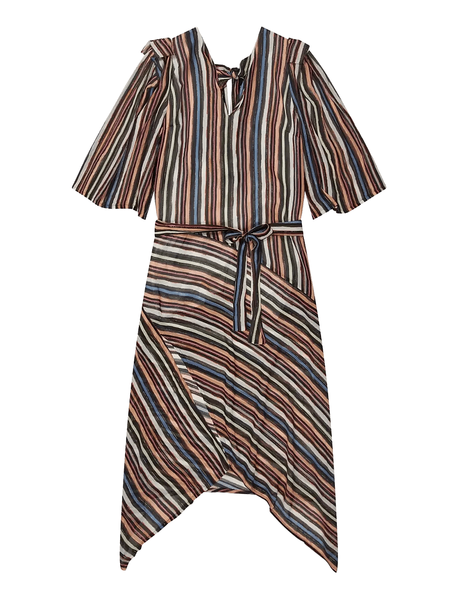 Munthe - RIFFY - midikleider - stripe black - 1