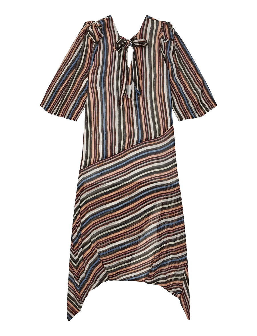 Munthe - RIFFY - midikleider - stripe black - 2