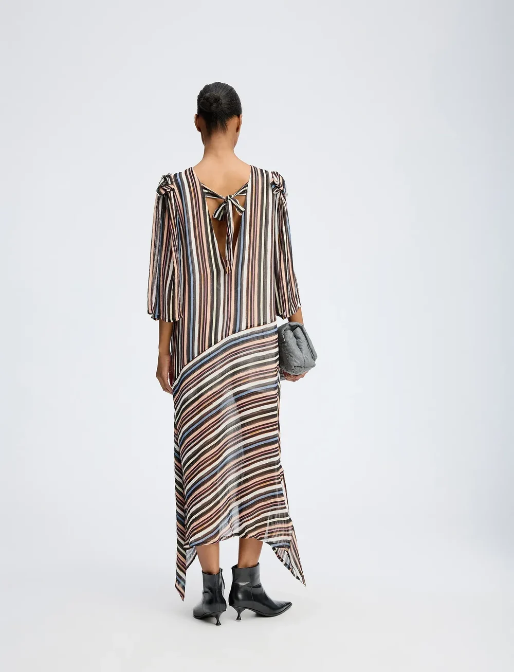 Munthe - RIFFY - midi kjoler - stripe black - 3