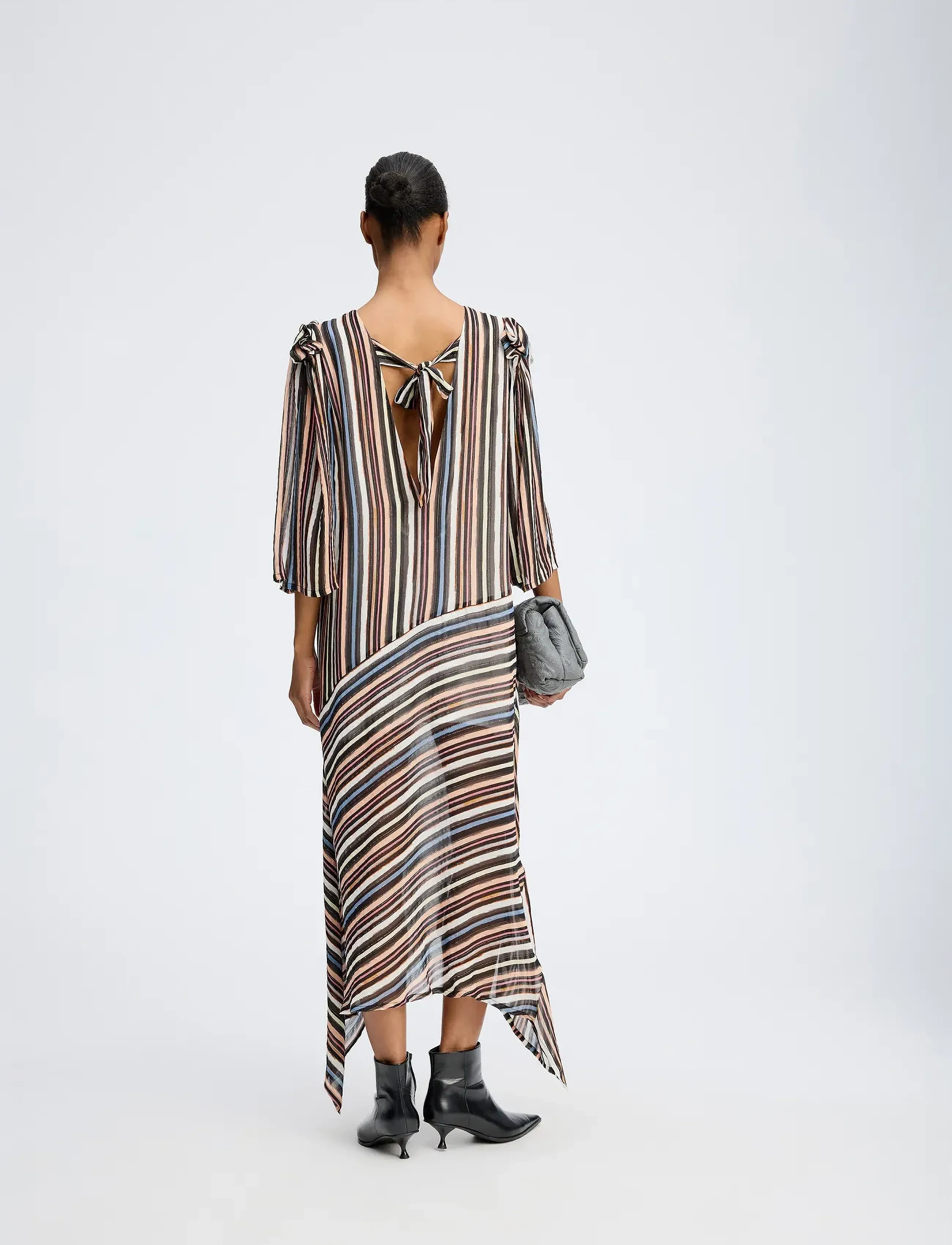 Munthe - RIFFY - midikleidid - stripe black - 3