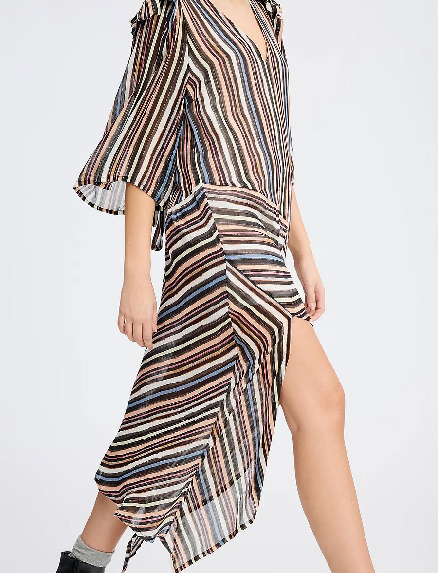 Munthe - RIFFY - midikleider - stripe black - 4