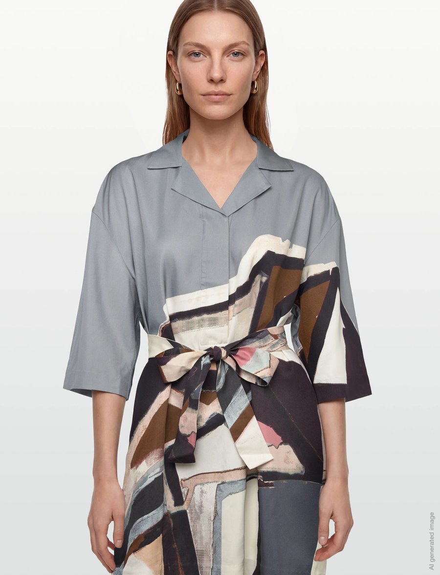 Munthe - RATANA - skjortklänningar - grey - 4