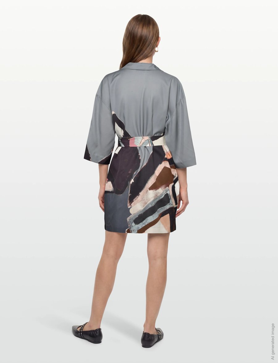 Munthe - RATANA - skjortklänningar - grey - 5