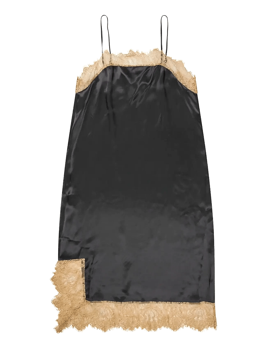 Munthe - ROCCO SLIP - midi jurken - black - 1