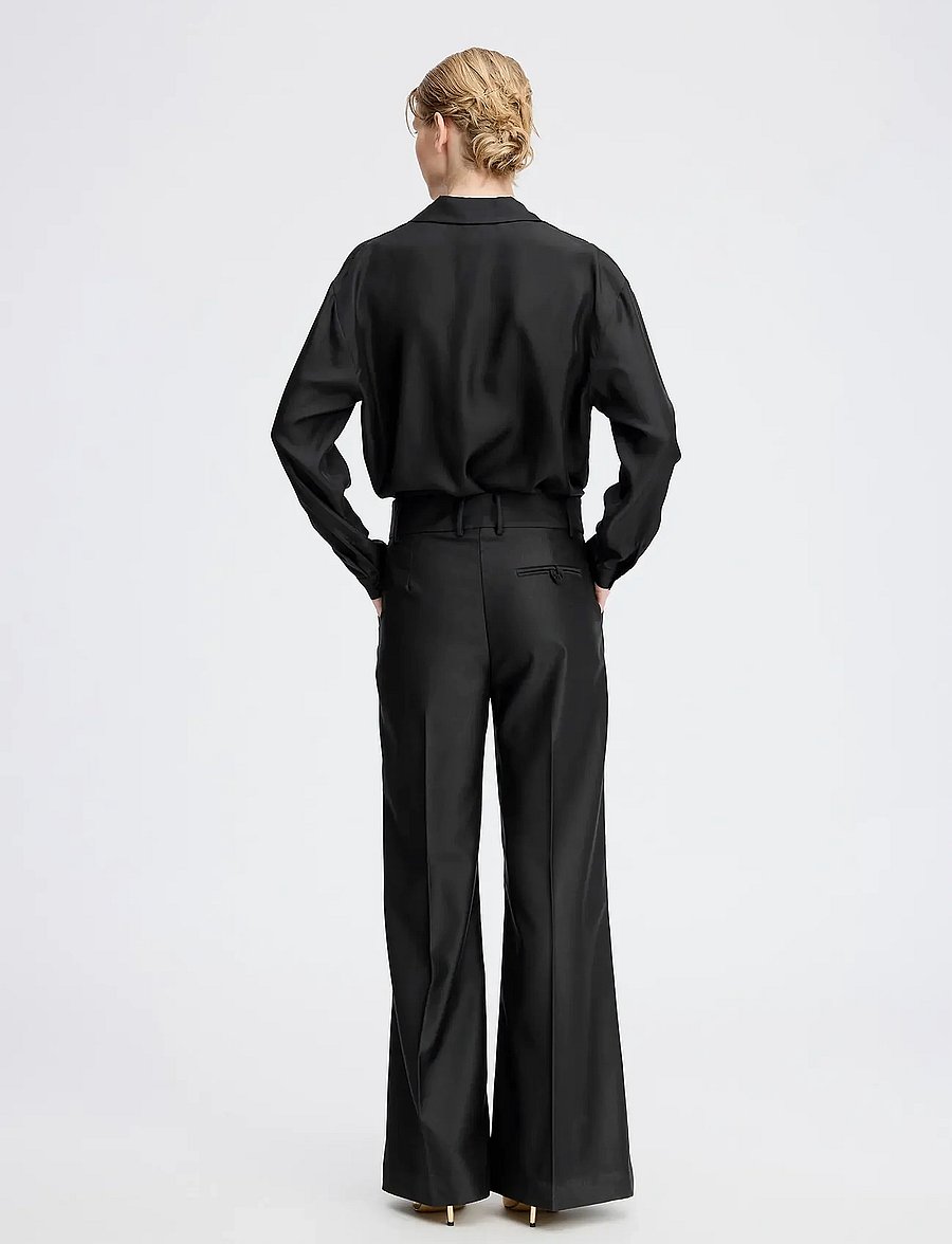 Munthe - RADINE - hosen mit weitem bein - black - 2