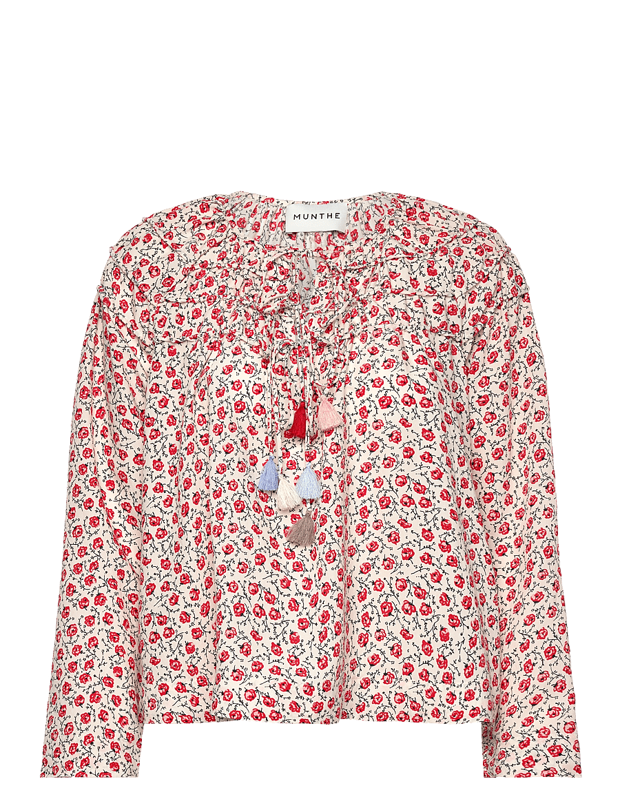 Munthe - UZZA - langärmelige blusen - red - 1