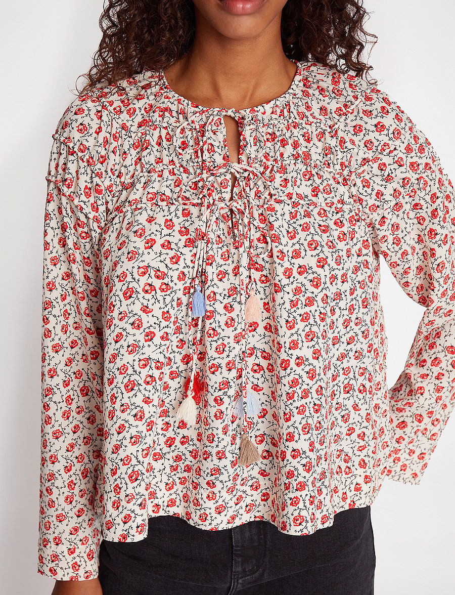 Munthe - UZZA - langärmelige blusen - red - 4