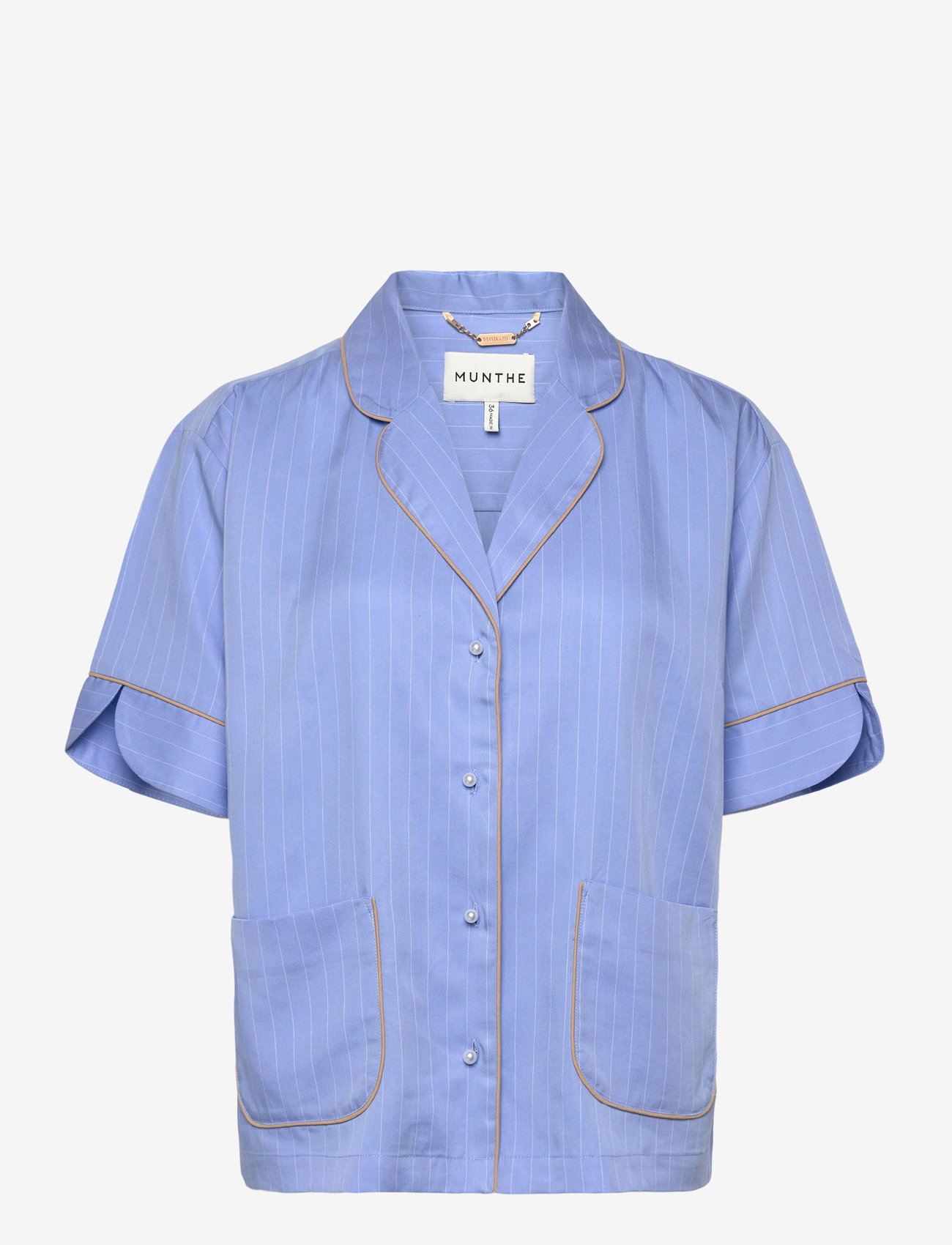 Munthe - USHI - kurzärmlige hemden - blue - 0