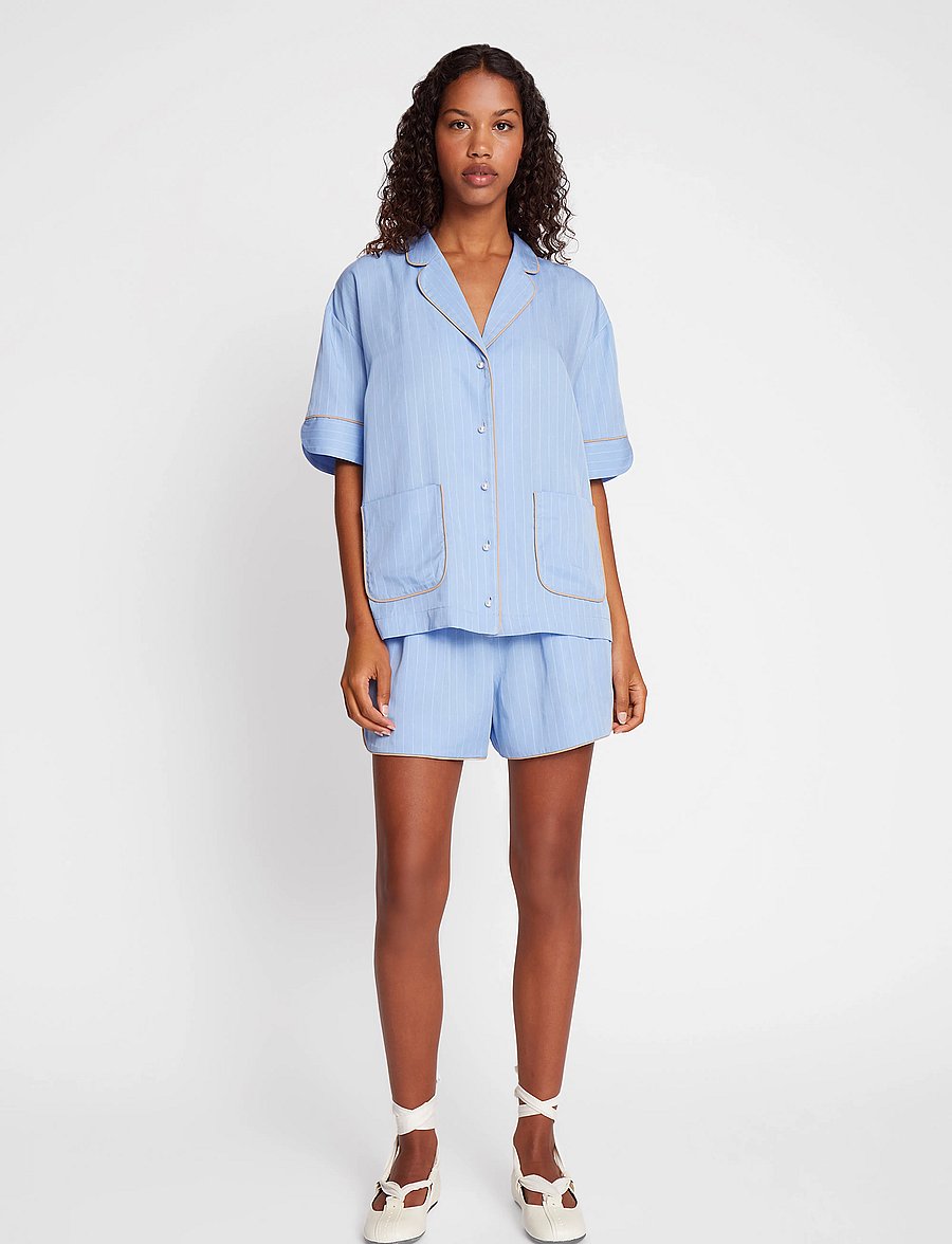 Munthe - USHI - kurzärmlige hemden - blue - 3