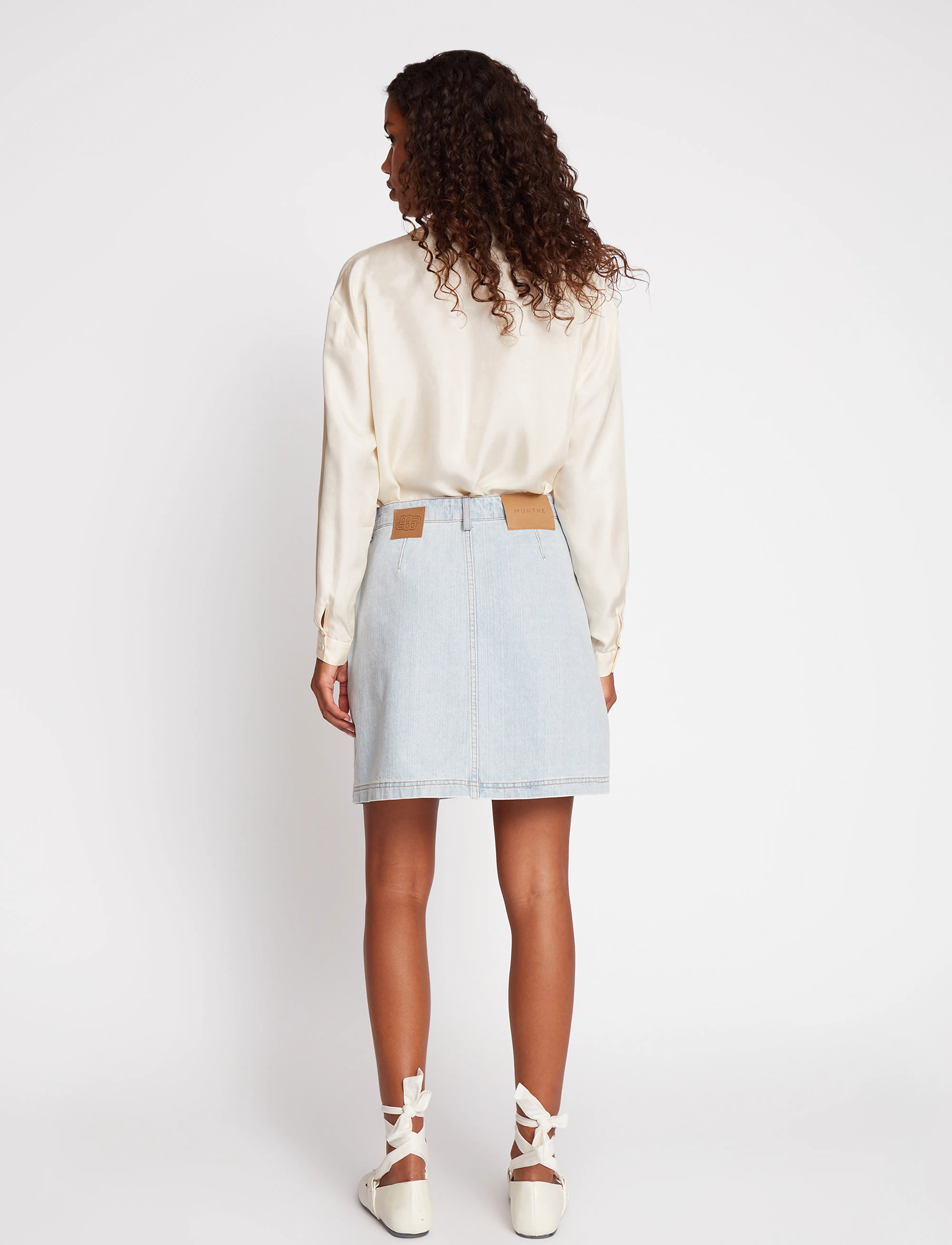 Munthe - UPALA - jeanskjolar - light blue - 3
