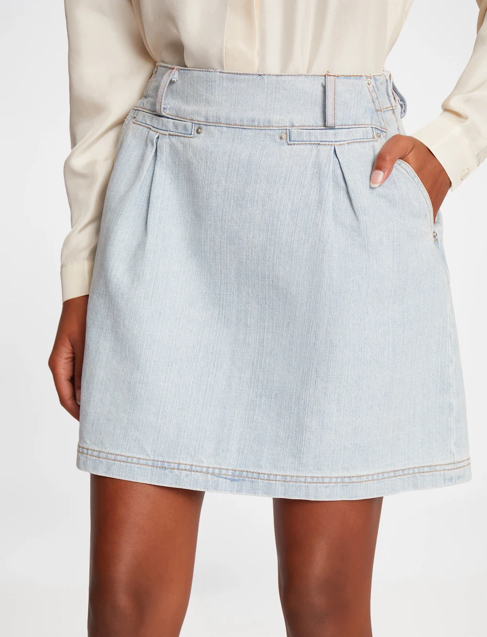 Munthe - UPALA - jeansröcke - light blue - 4