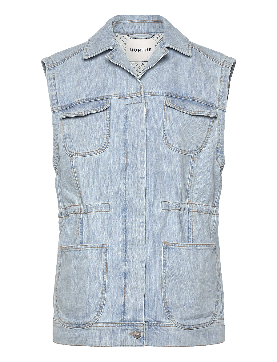 Munthe - USAMI - denim-westen - light blue - 1