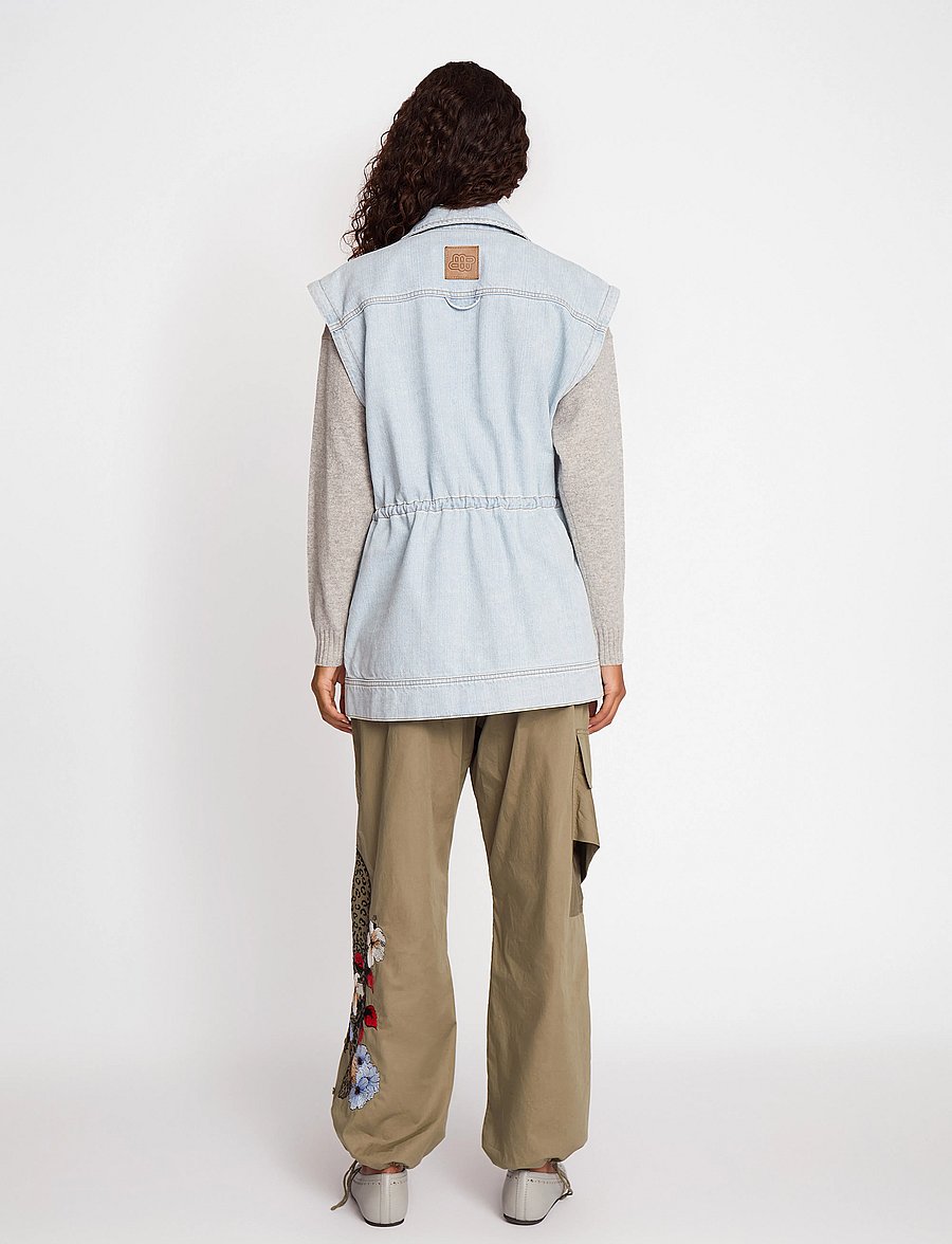Munthe - USAMI - denim-westen - light blue - 3