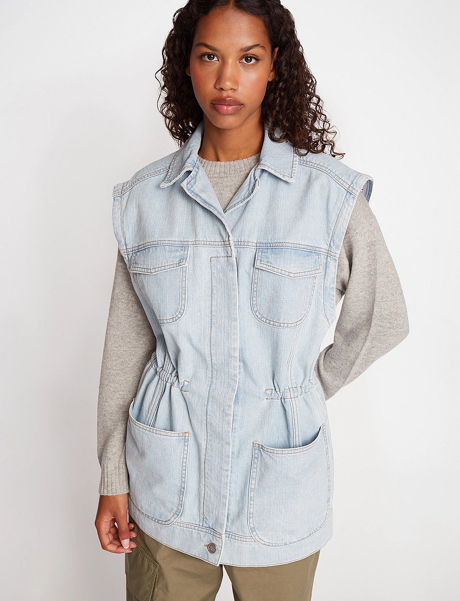 Munthe - USAMI - denim-westen - light blue - 4