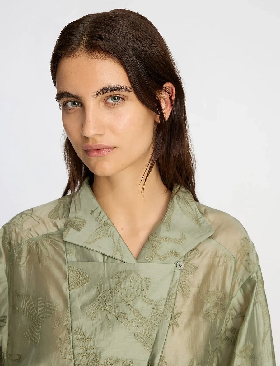 Munthe - BELICIA - langærmede bluser - green - 3