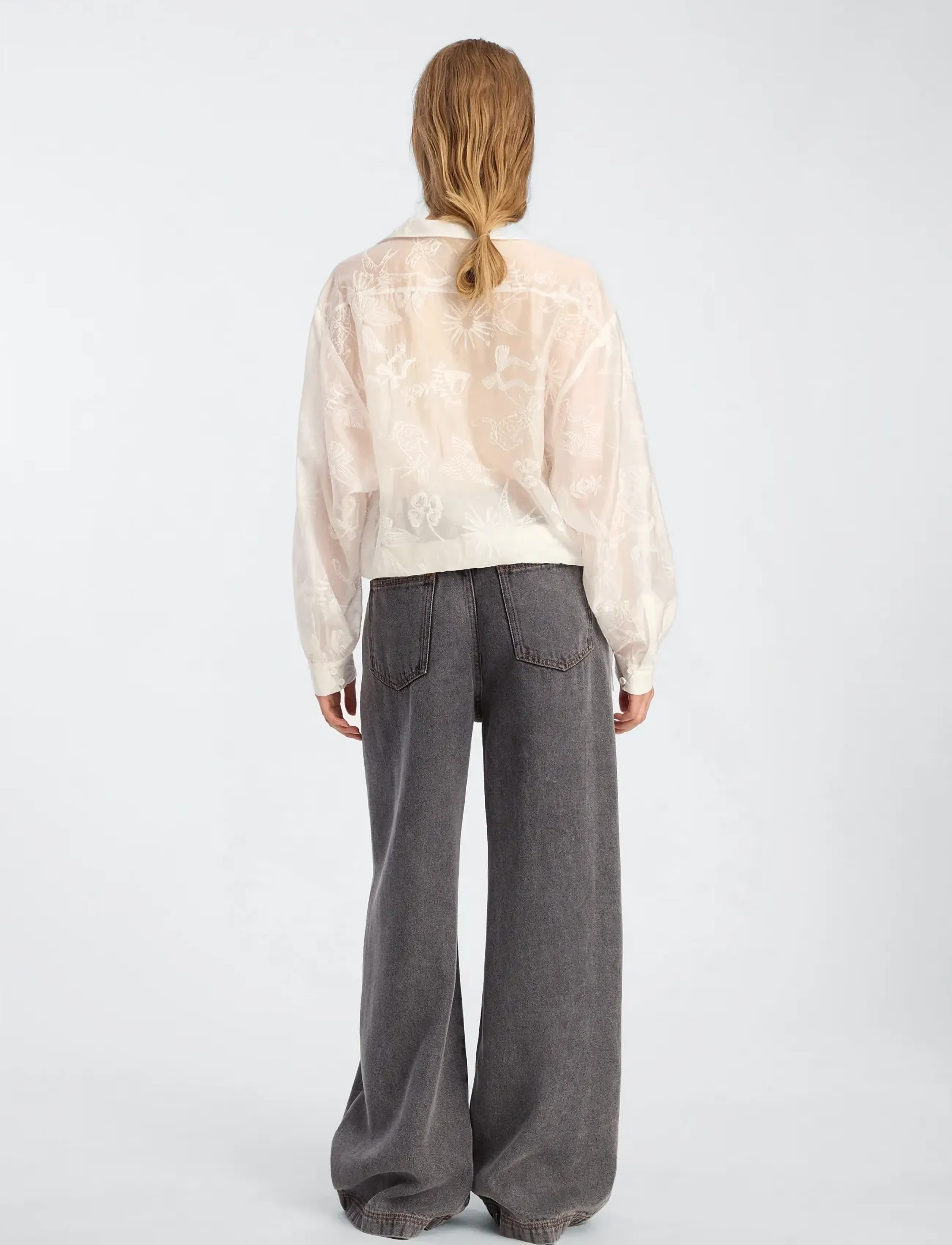 Munthe - BELICIA - langerma blússur - white - 2