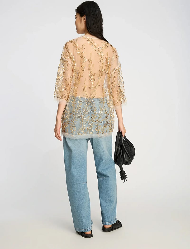 Munthe - BABUR - kurzämlige blusen - gold - 2