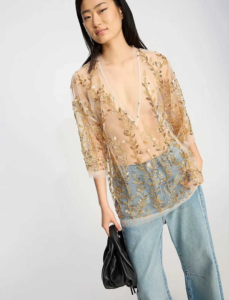 Munthe - BABUR - kurzämlige blusen - gold - 3