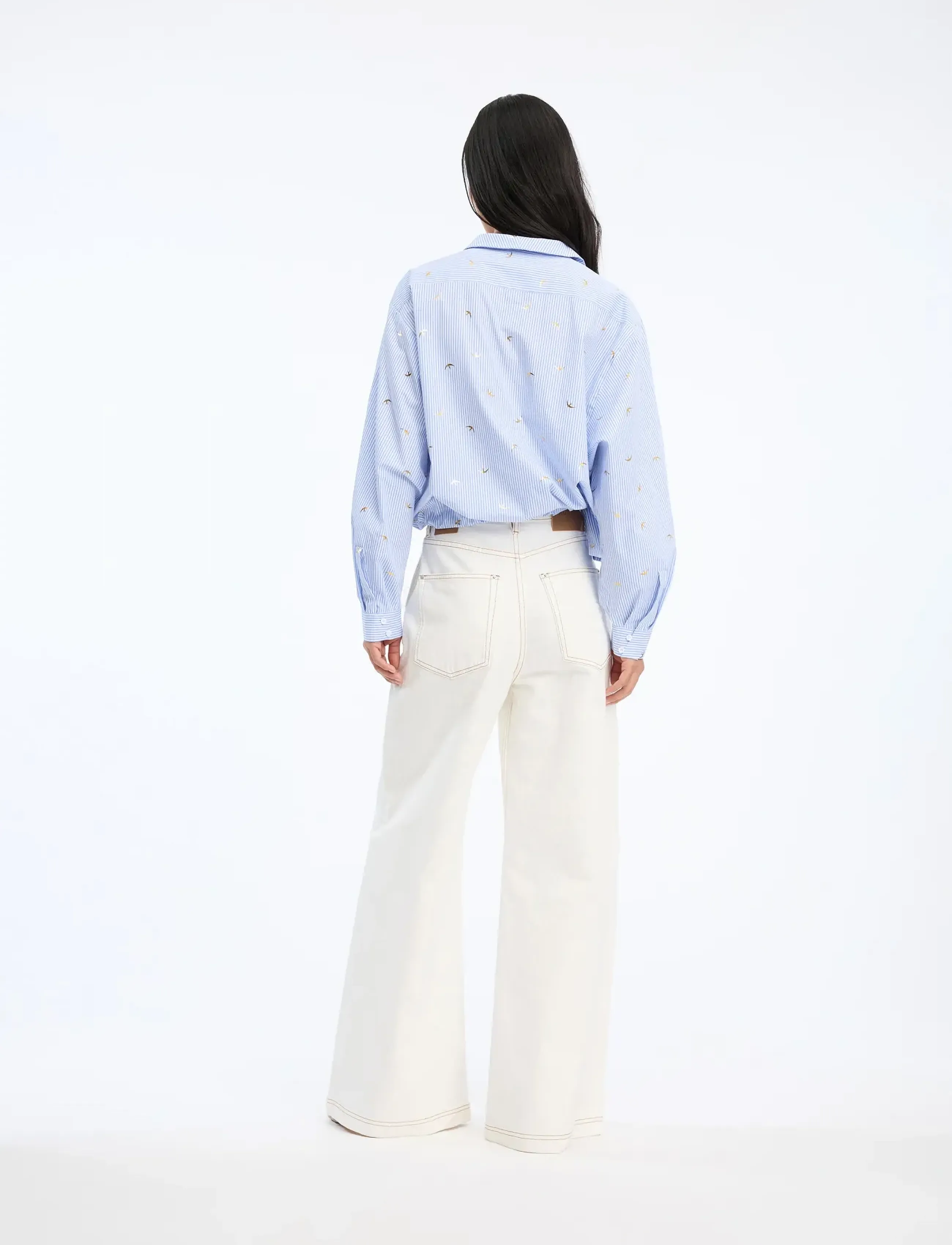 Munthe - BELICIAMA - pikkade varrukatega pluusid - light blue - 2