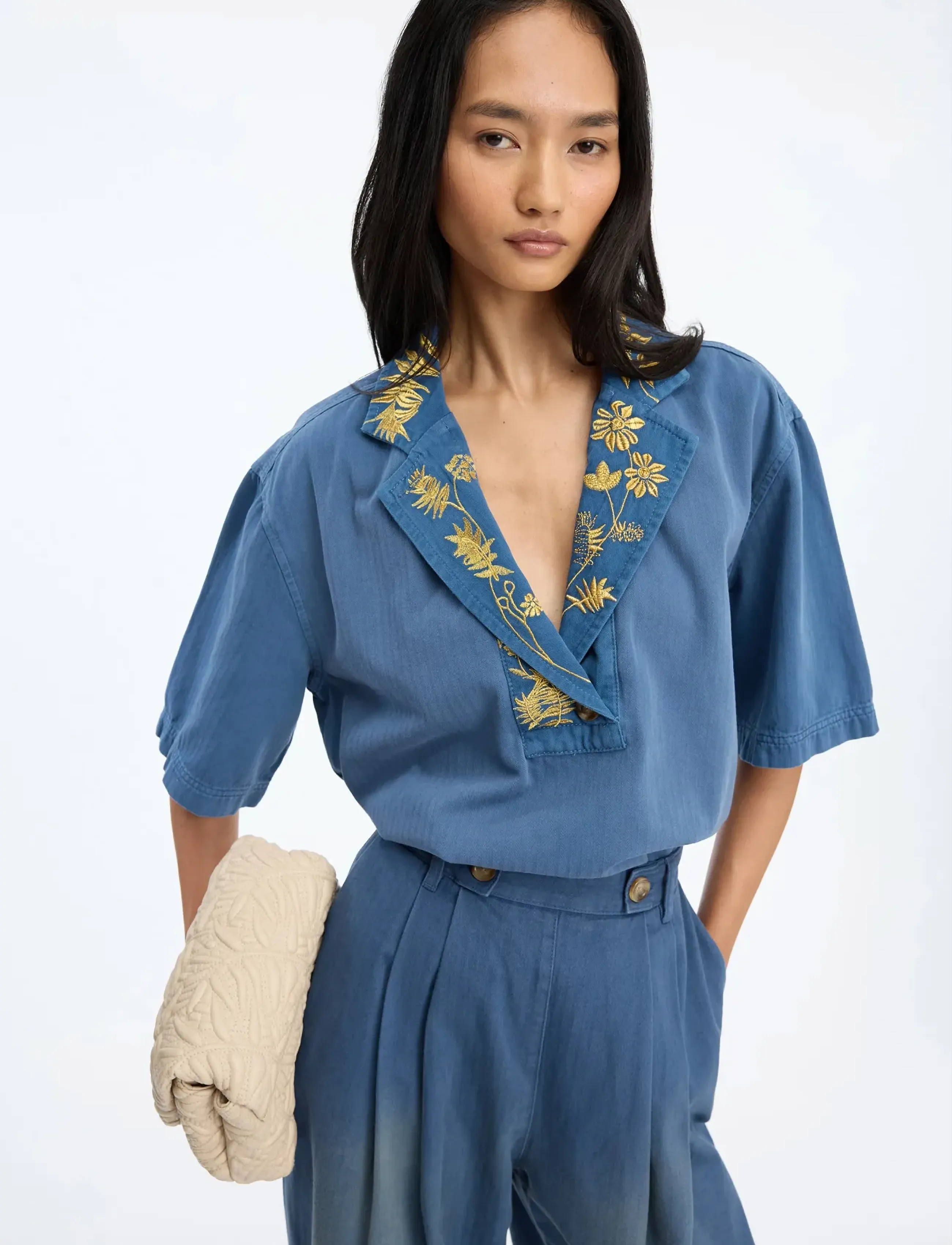 Munthe - BLAISE - denim shirts - blue - 3