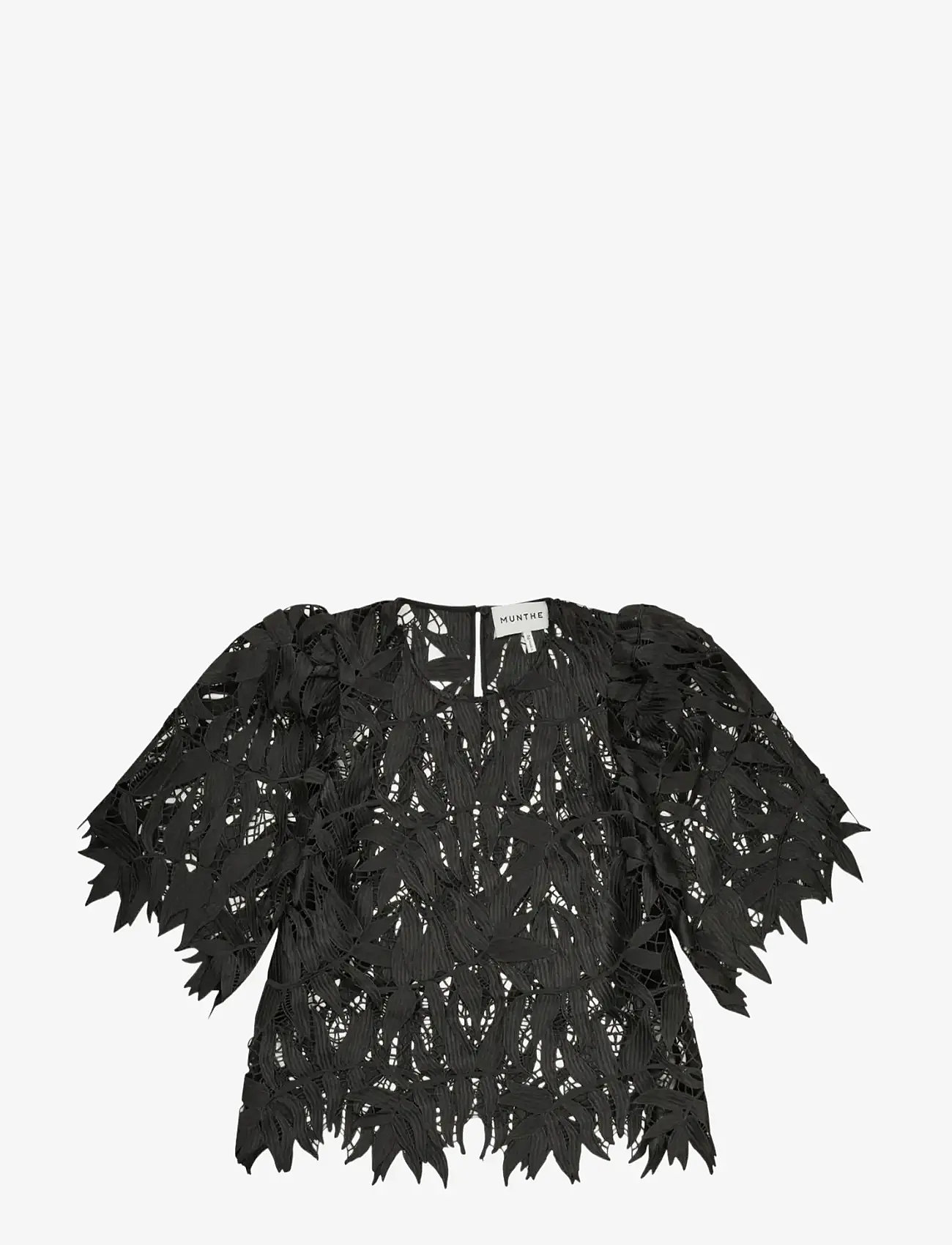 Munthe - BUBBLE - kurzämlige blusen - black - 1