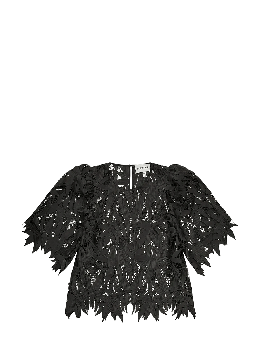 Munthe - BUBBLE - lühikeste varrukatega pluusid - black - 1