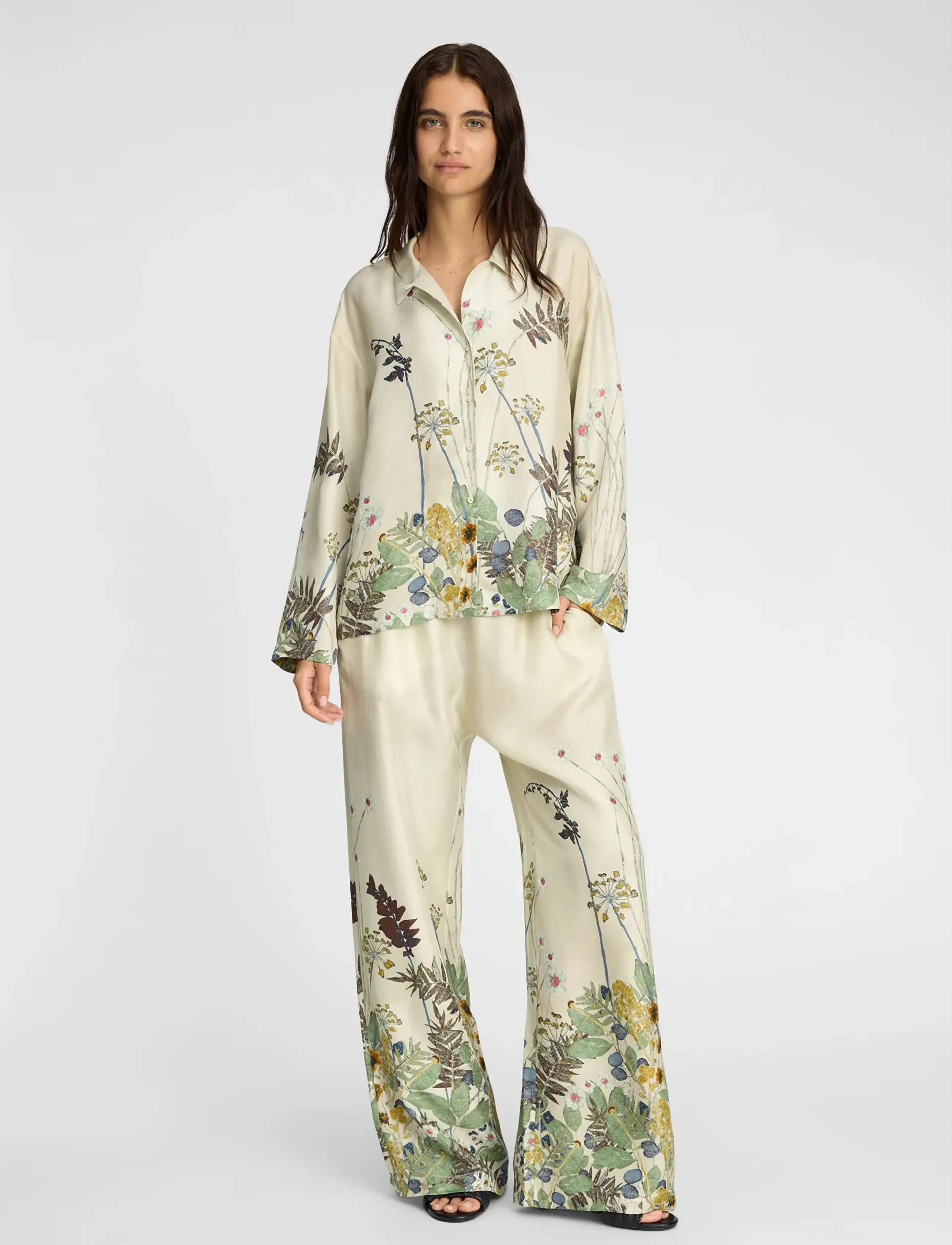 Munthe FAIZA - Long-sleeved shirts - PRINT CREME / cream