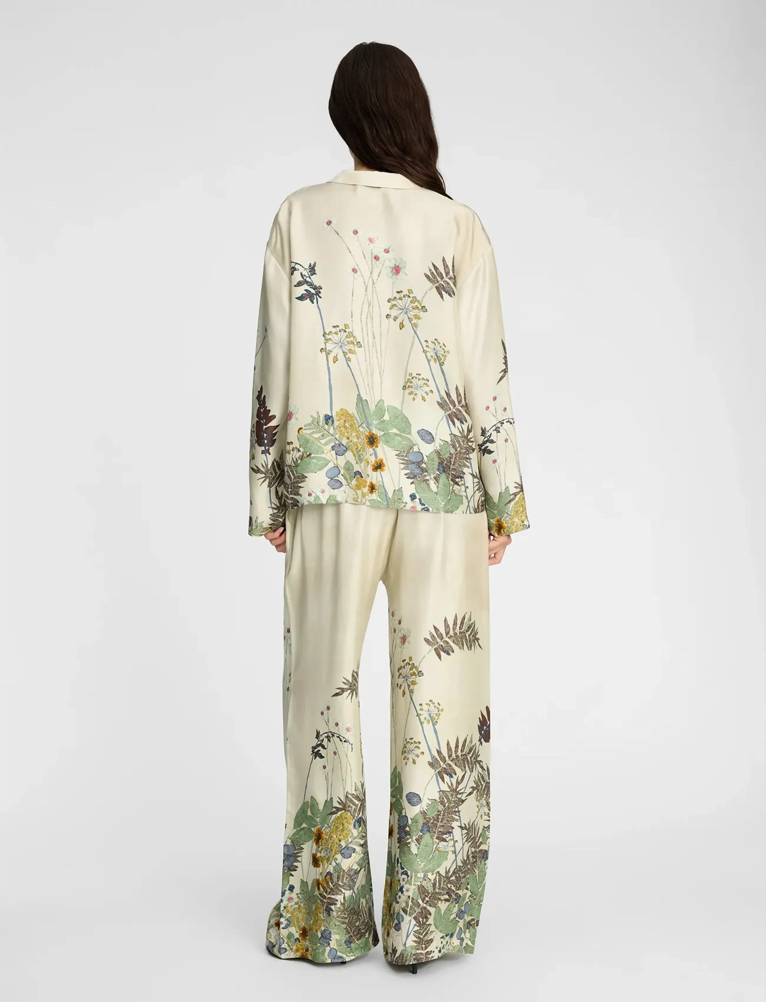 Munthe - FAIZA - langærmede skjorter - print creme - 2