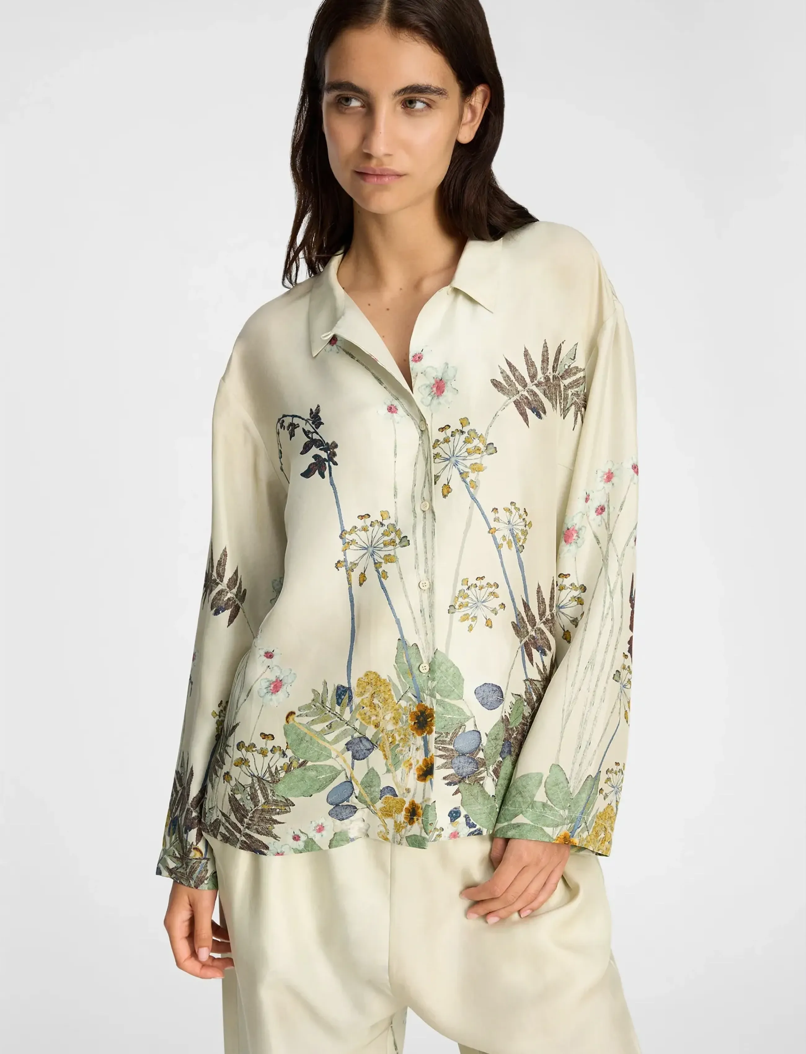 Munthe - FAIZA - langærmede skjorter - print creme - 3