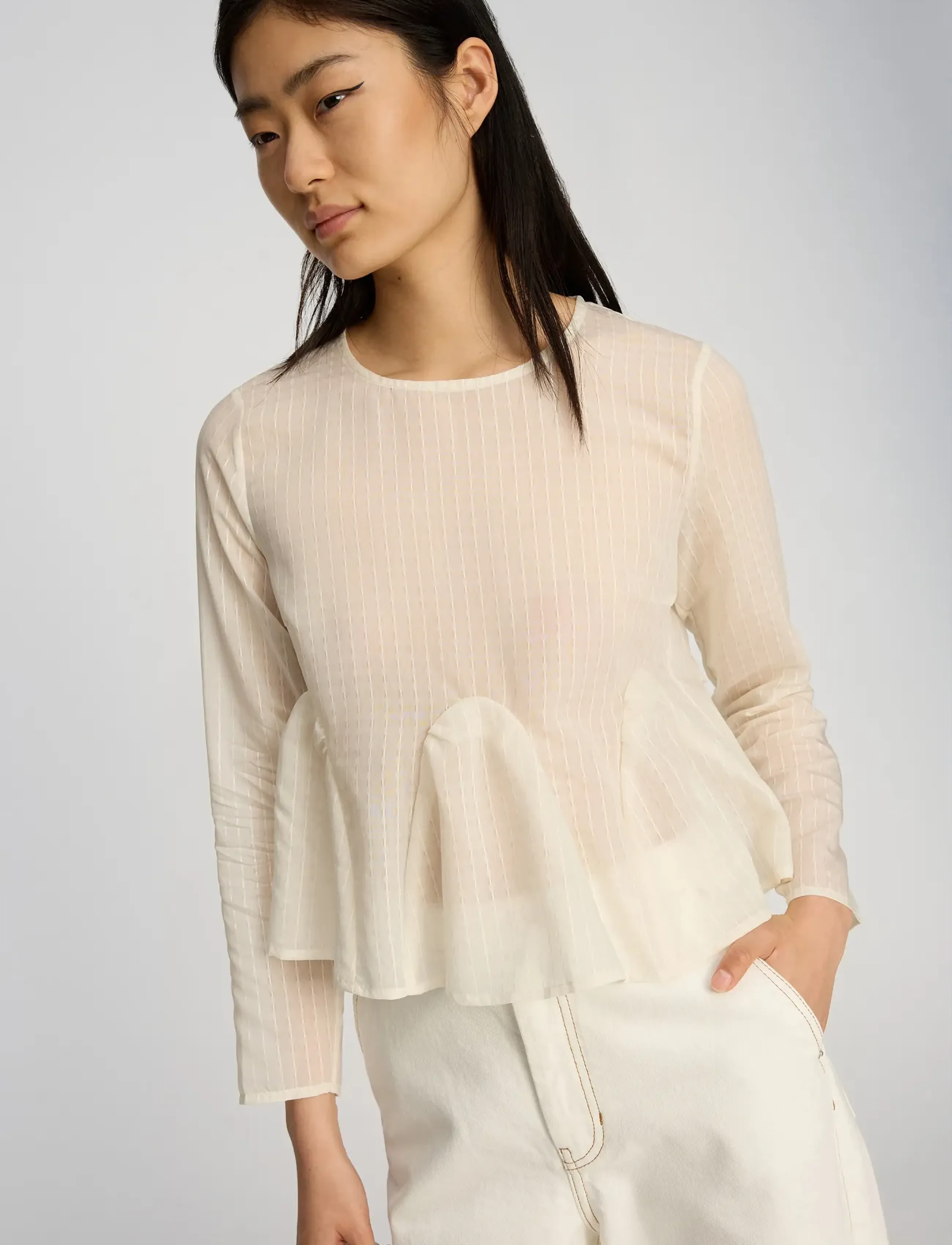 Munthe - BENEDETTA - langärmlige blusen - creme - 3
