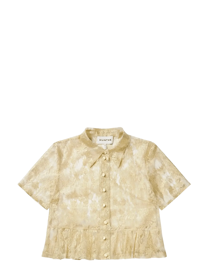 Munthe - BUSTONA - kurzämlige blusen - gold - 1