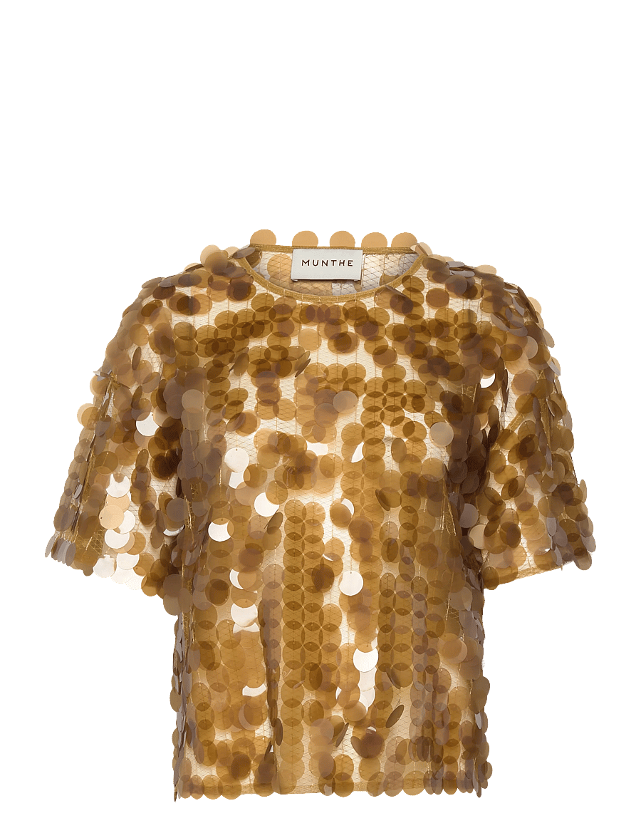 Munthe - BELMIRA - kurzärmelige blusen - gold - 1