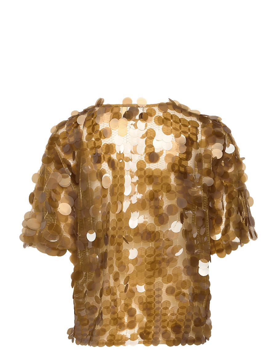 Munthe - BELMIRA - kurzärmelige blusen - gold - 2