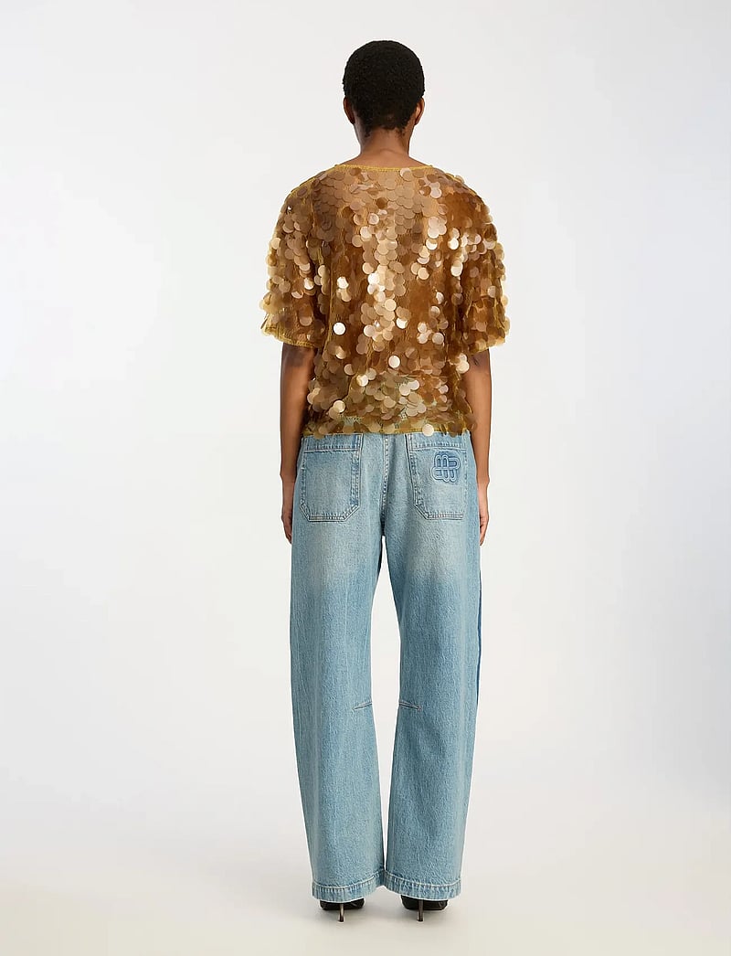 Munthe - BELMIRA - kurzämlige blusen - gold - 3