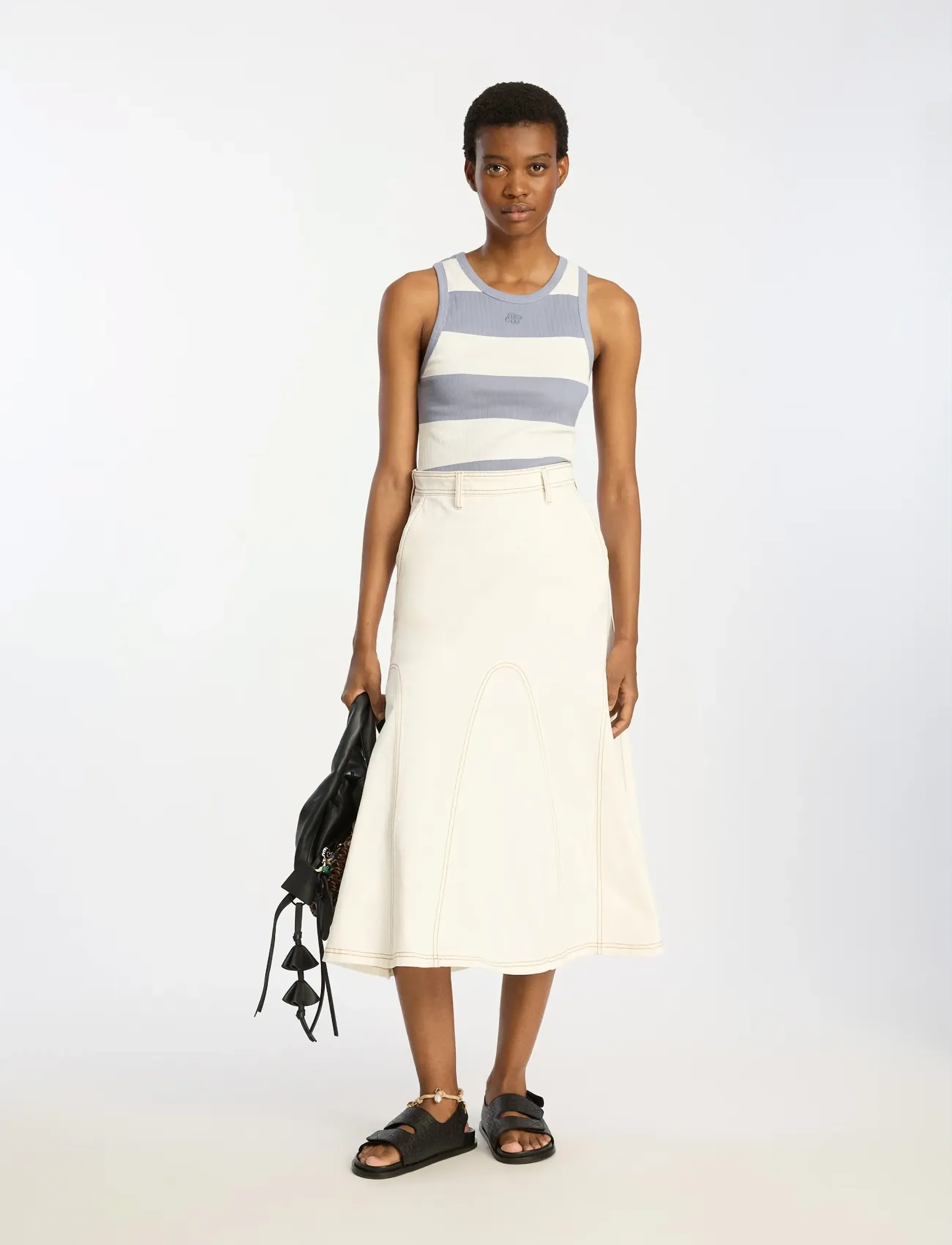 Munthe TEZZA - T-shirts & Toppe - STRIPE BLUE / blue