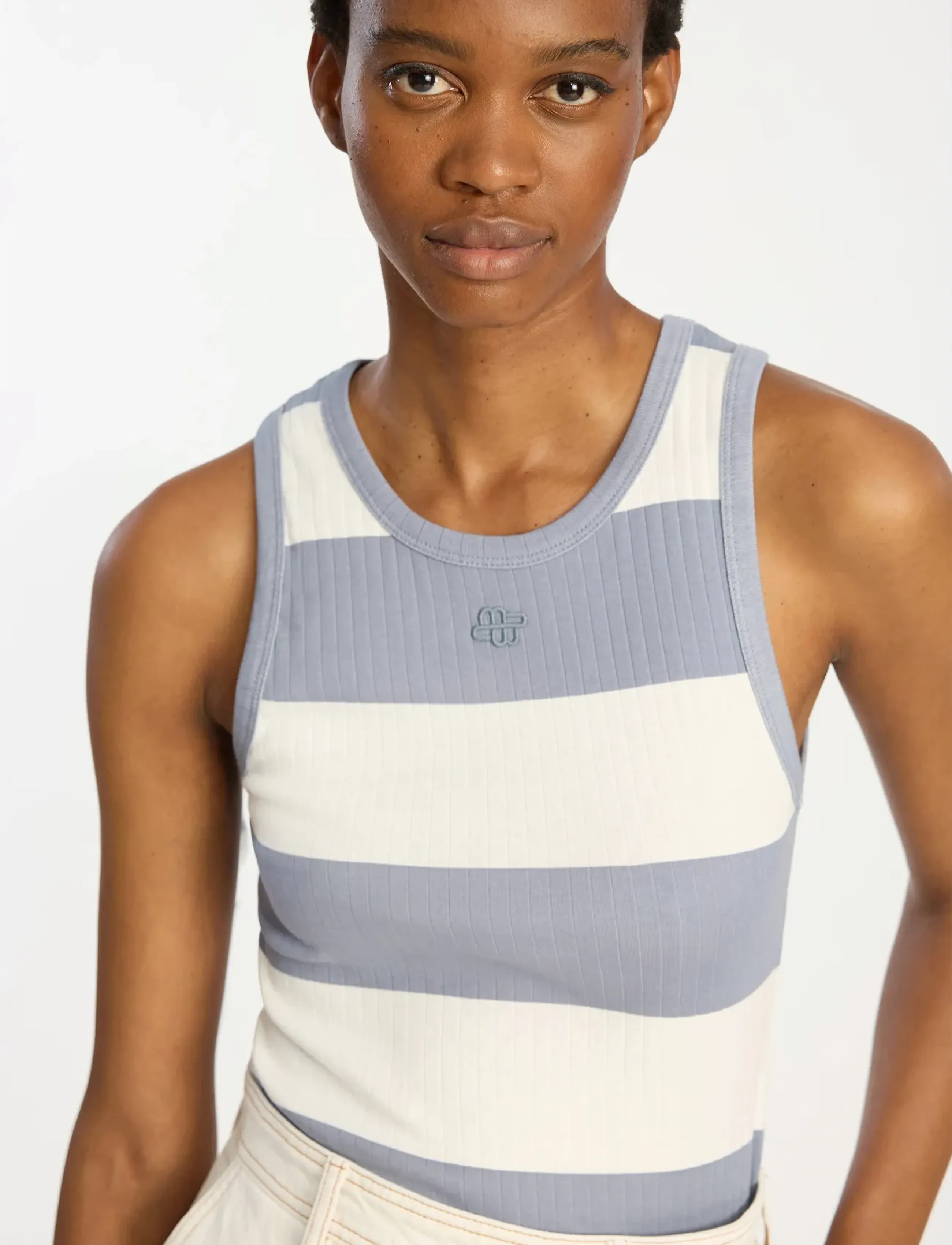 Munthe - TEZZA - Ärmellose tops - stripe blue - 3