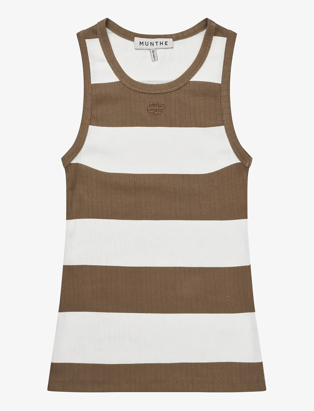 Munthe - TEZZA - Ærmeløse toppe - stripe mocca - 1