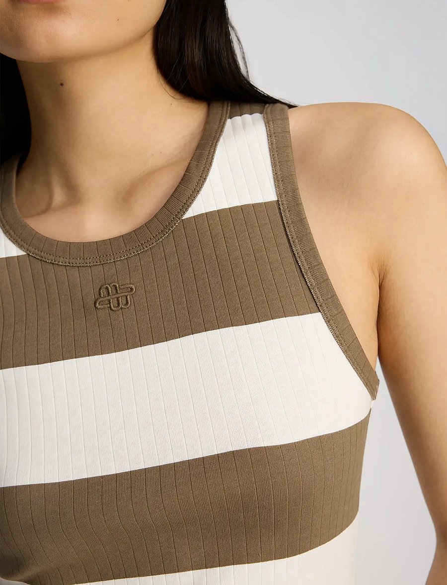 Munthe - TEZZA - t-shirty & zopy - stripe mocca - 3
