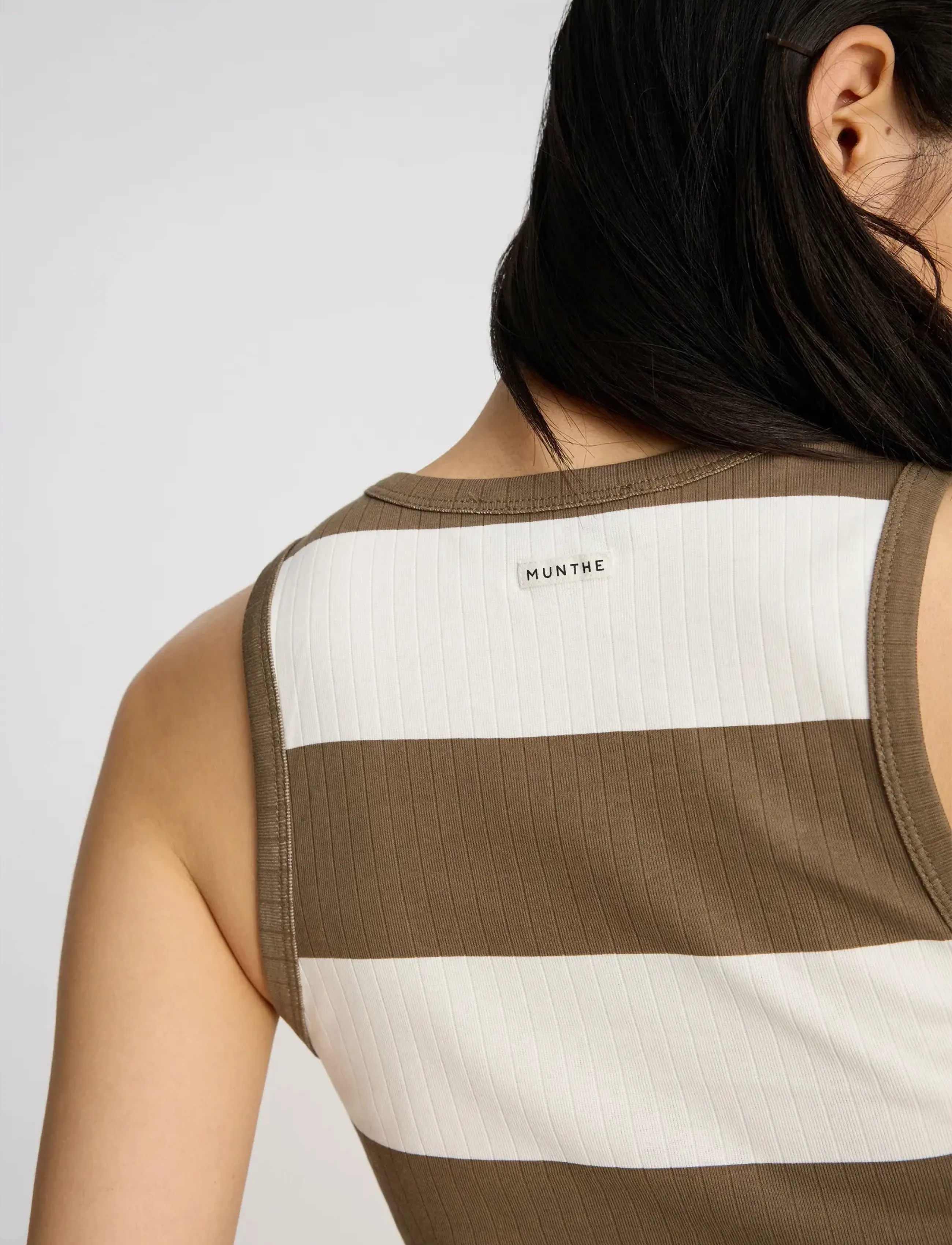 Munthe - TEZZA - t-shirty & zopy - stripe mocca - 4