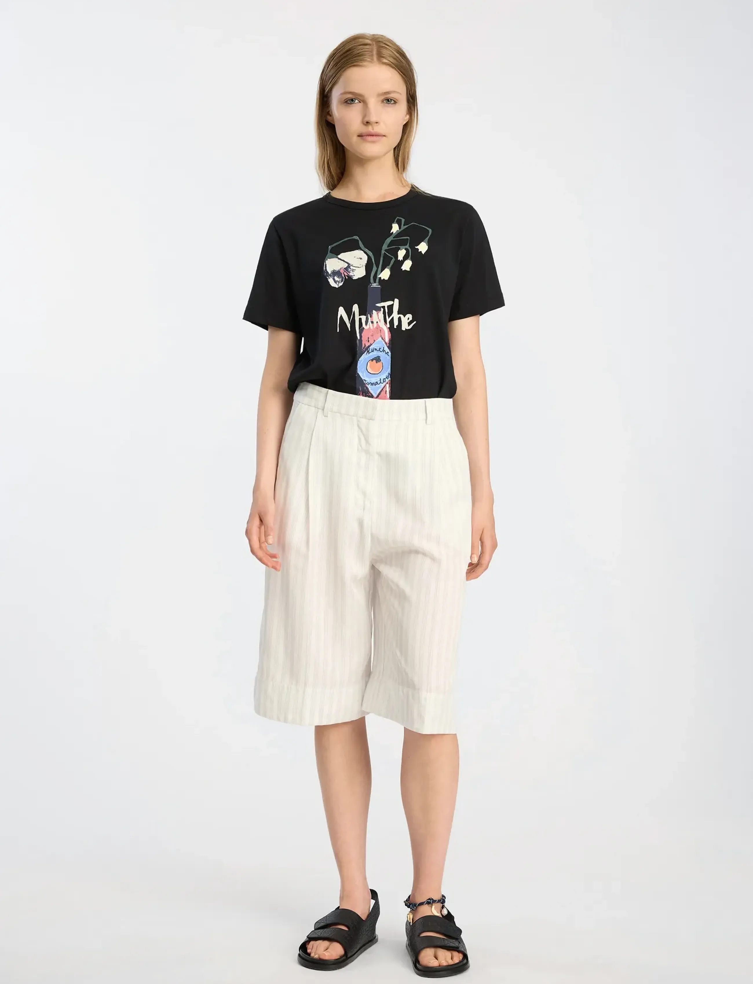 Munthe Bilcis, Kvinder, T-Shirt, Sort, Str: 34