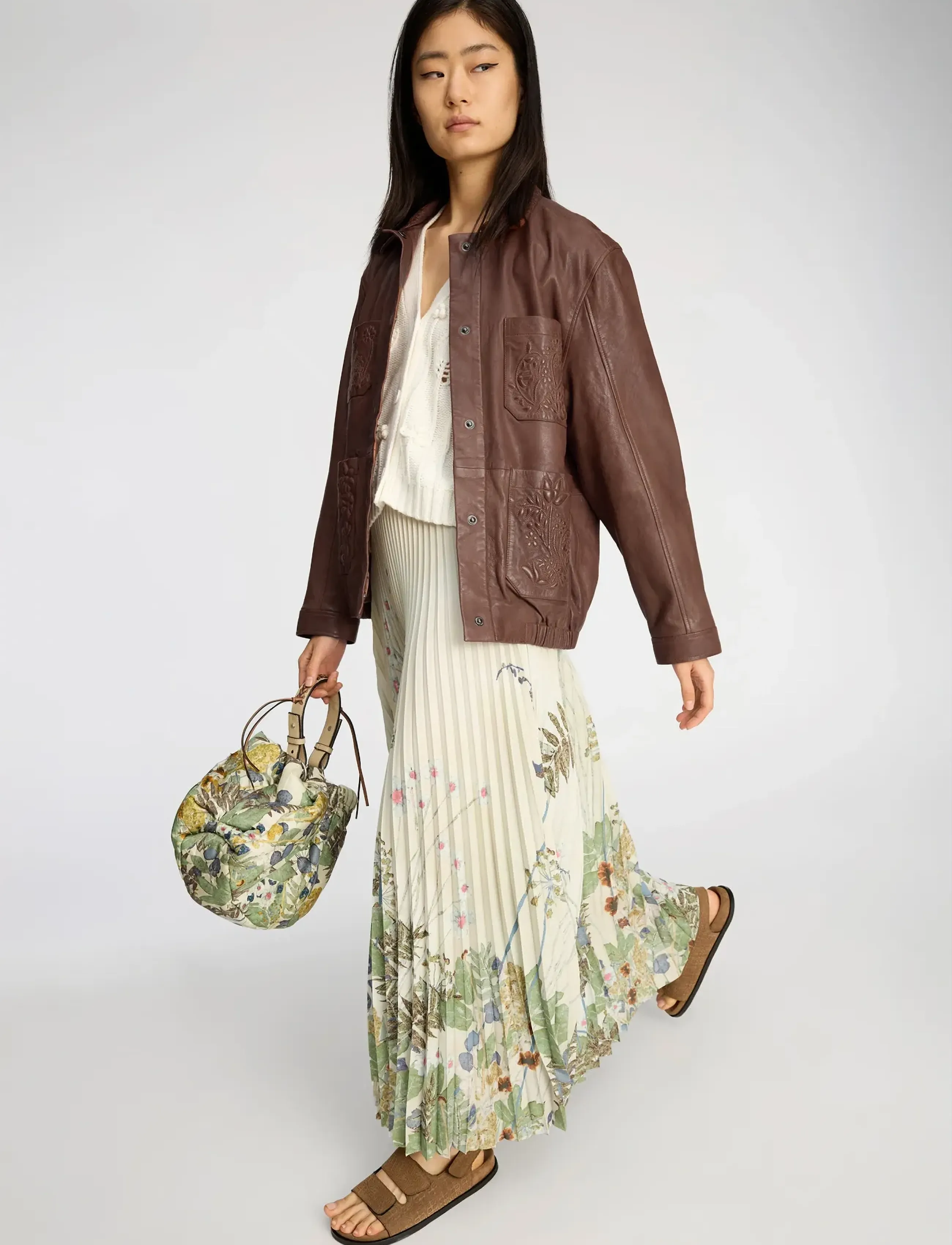Munthe - TAULLA - faltenröcke - print creme - 3