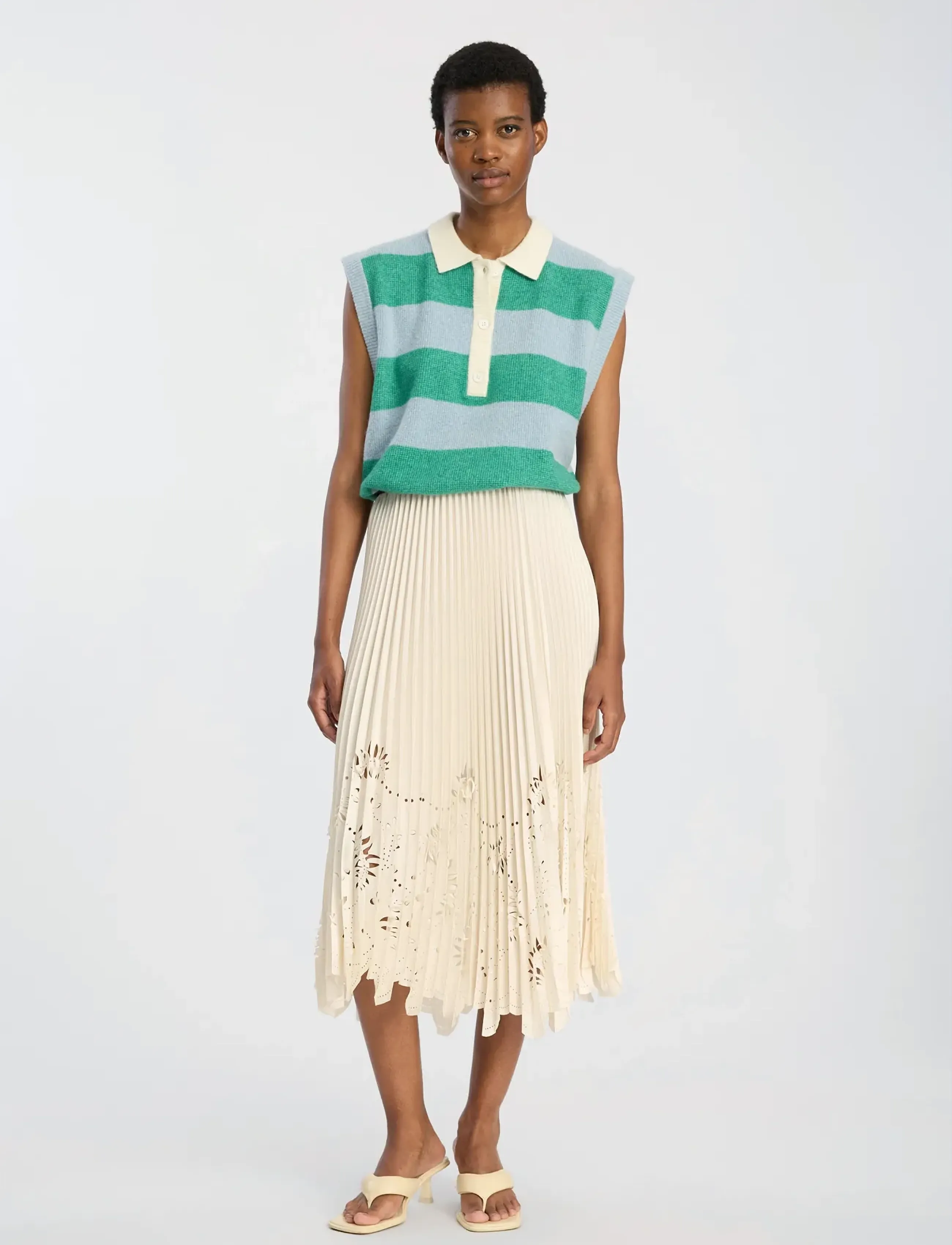 Munthe CHARMING - Midi-Röcke - KIT / cream