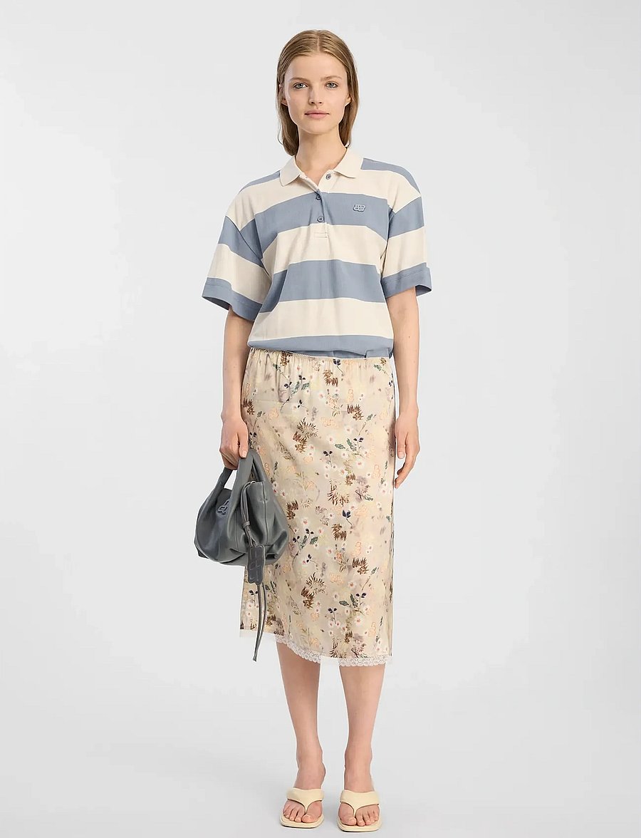 Munthe - BAIA SLIP - midi rokken - print nature - 0