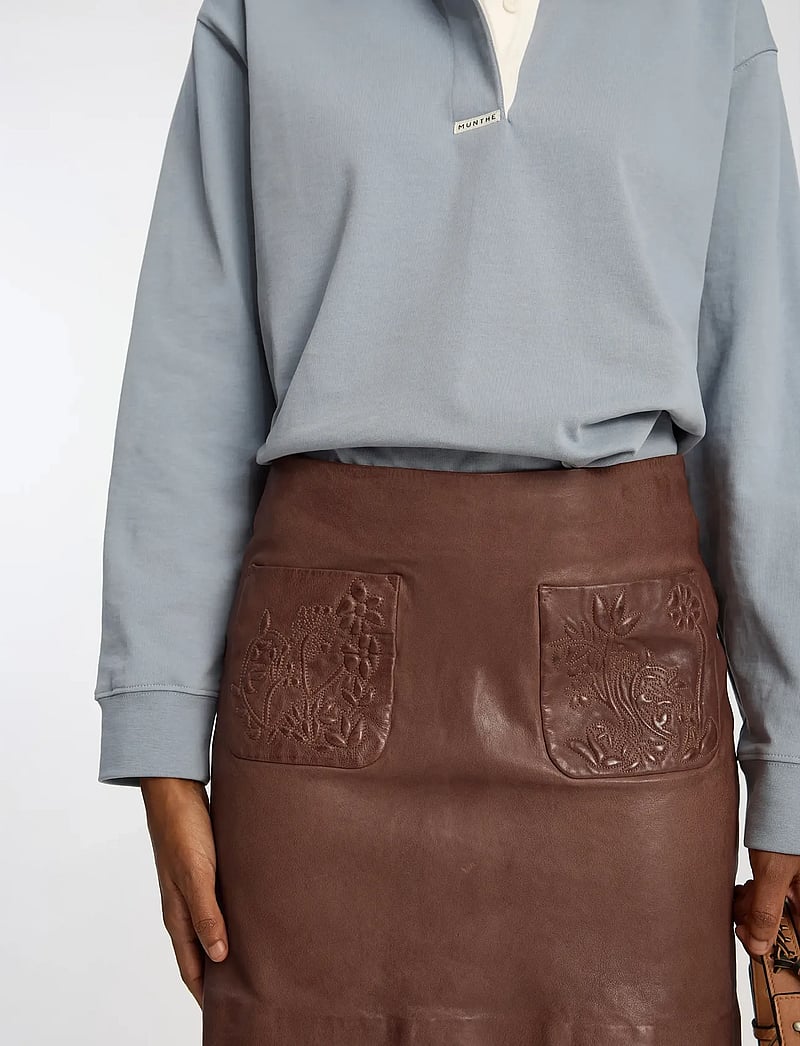 Munthe - BELLIA - skinnkjolar - chocolate - 3