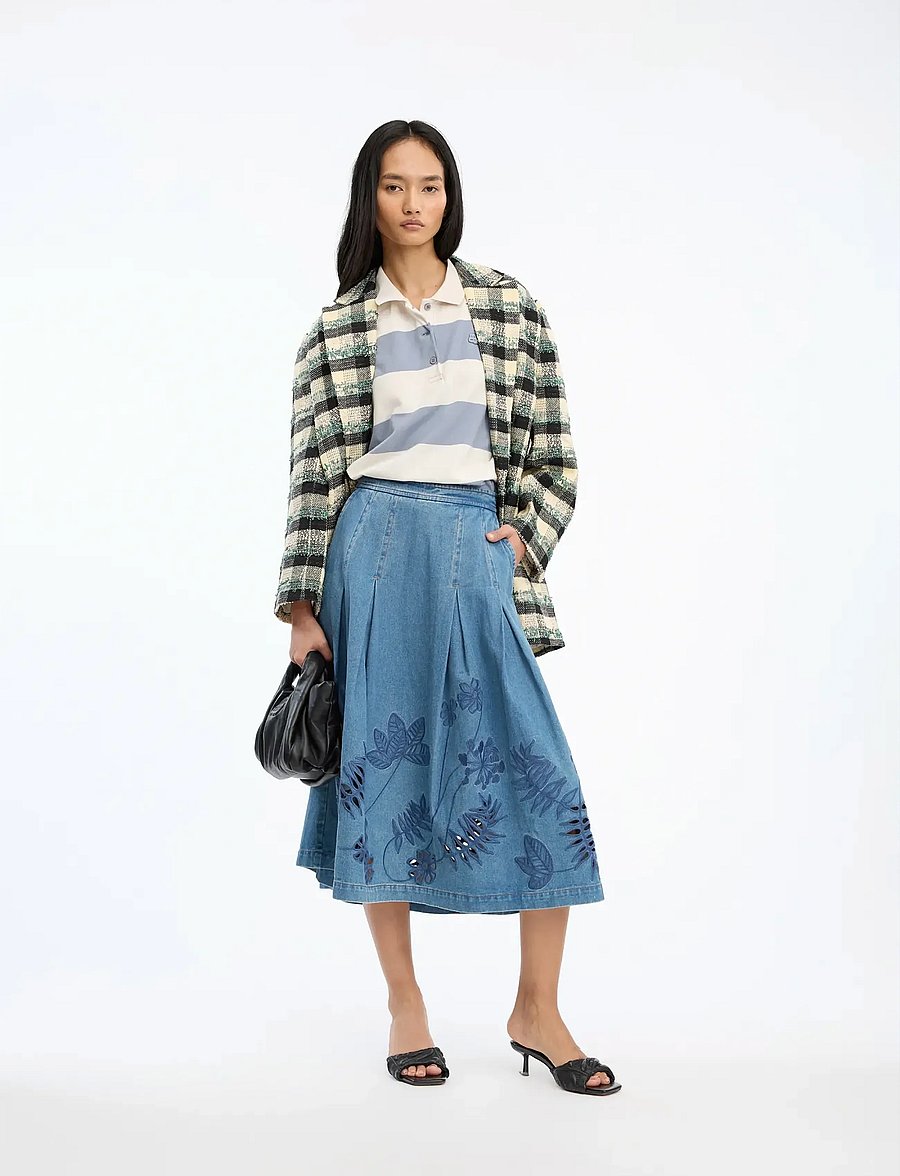 Munthe - BOWEN - denim skirts - blue - 0