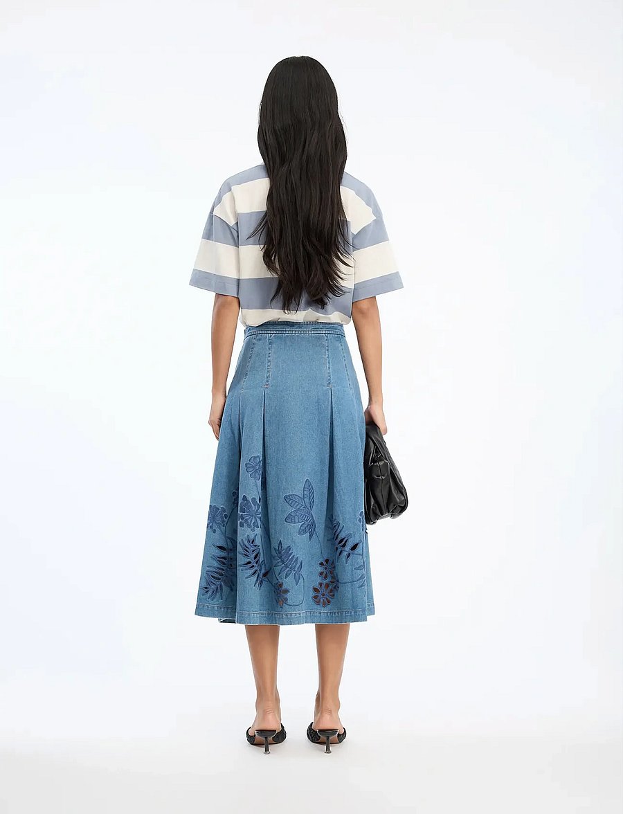 Munthe - BOWEN - denim skirts - blue - 2
